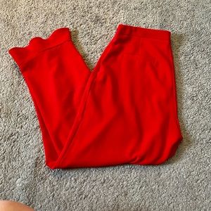 RED FLARE PANTS